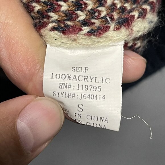 Alice Moon Vintage-Inspired Aztec Patterned Shawl Collar Cardigan Sweater S - Picture 3 of 5